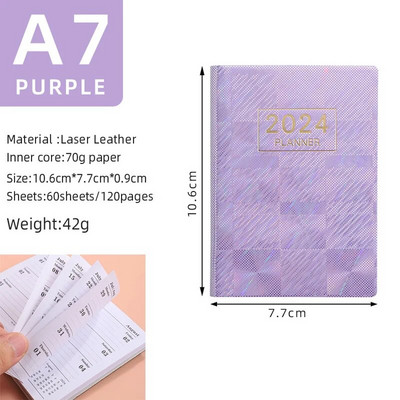 Laser Agenda 2024 Planner Notebook Cuadernos Cahier Colorful Notebook Planner 2024 Journal Libretas Diary Cuaderno Notebooks