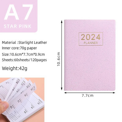 Laser Agenda 2024 Planner Notebook Cuadernos Cahier Colorful Notebook Planner 2024 Journal Libretas Diary Cuaderno Notebooks