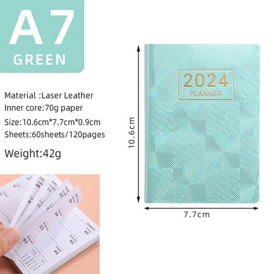 Laser Agenda 2024 Planner Notebook Cuadernos Cahier Colorful Notebook Planner 2024 Journal Libretas Diary Cuaderno Notebooks