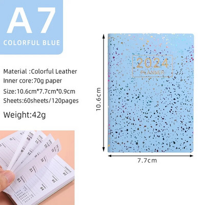 Laser Agenda 2024 Planner Notebook Cuadernos Cahier Colorful Notebook Planner 2024 Journal Libretas Diary Cuaderno Notebooks