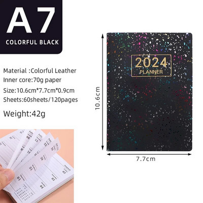 Laser Agenda 2024 Planner Notebook Cuadernos Cahier Colorful Notebook Planner 2024 Journal Libretas Diary Cuaderno Notebooks