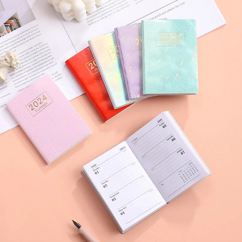 Laser Agenda 2024 Planner Notebook Cuadernos Cahier Colorful Notebook Planner 2024 Journal Libretas Diary Cuaderno Notebooks