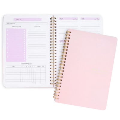 2023 Weekly Planner A5 Spiral Binder Notebook 52 Weeks Дневник График Организатор Дневник Журнал Канцеларски материали Офис Училищни пособия