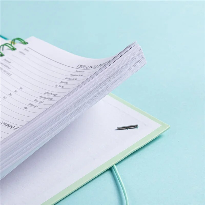 Perje u boji Planer kalendara za 365 dana Bilježnica za dnevno planiranje 2024 Dnevni red Raspored Bilježnice za školski ured Dnevnik