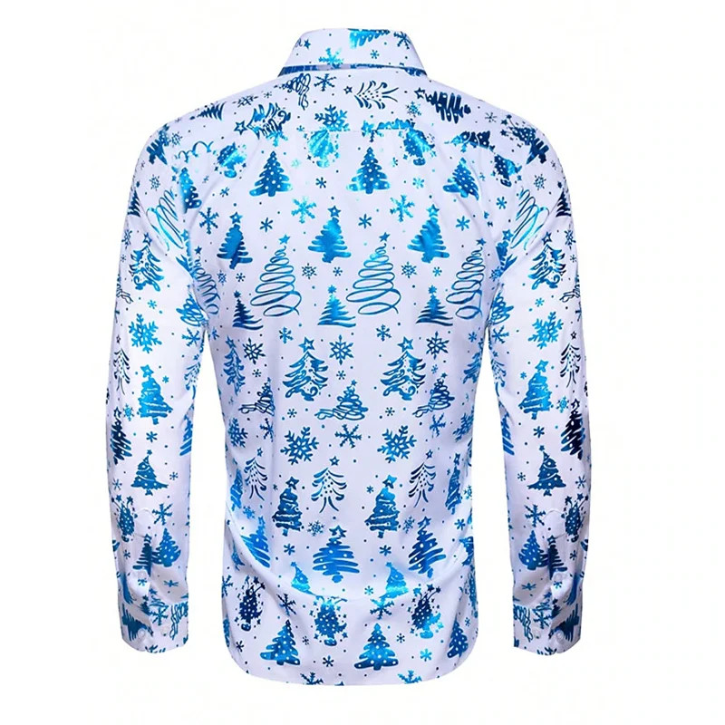 2024. gada augstas kvalitātes moderns vīriešu krekls ar pogas pogu Zelta krekls ikdienas dizaineru Ziemassvētku topi ar garām piedurknēm Vīriešu topi ar atloku