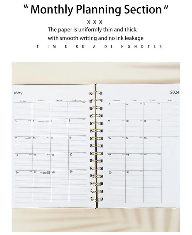 2024 Ημερήσιος Εβδομαδιαίος Σχεδιασμός Αγγλικά Α5 Σπιράλ Σημειωματάριο Ατζέντα Πρόγραμμα μαθητών Ημερολόγιο Ημερολόγιο Γραφική ύλη Σχολικά προμήθειες