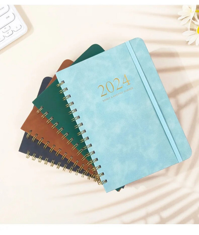 2024 Ημερήσιος Εβδομαδιαίος Σχεδιασμός Αγγλικά Α5 Σπιράλ Σημειωματάριο Ατζέντα Πρόγραμμα μαθητών Ημερολόγιο Ημερολόγιο Γραφική ύλη Σχολικά προμήθειες