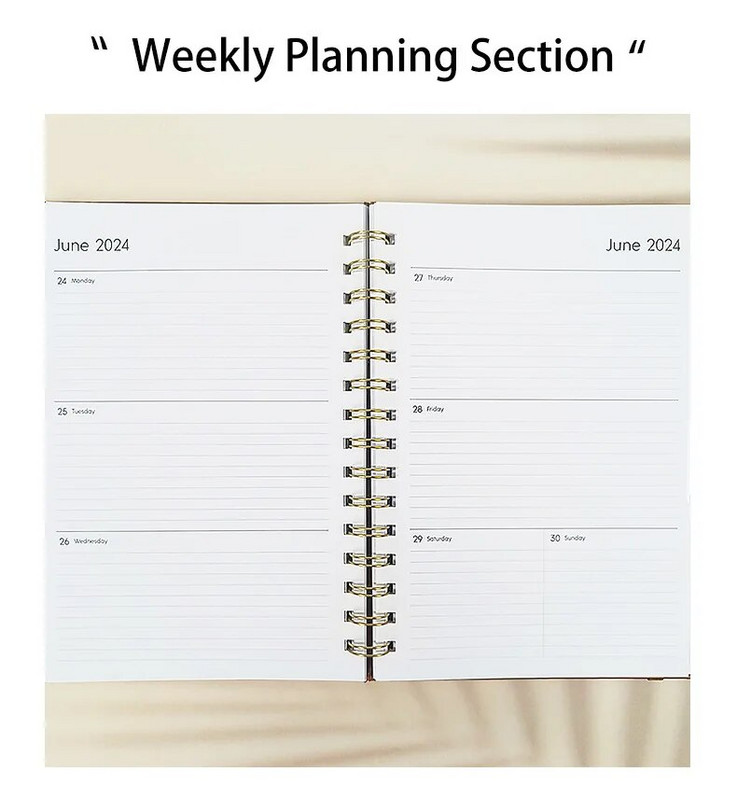 2024 Ημερήσιος Εβδομαδιαίος Σχεδιασμός Αγγλικά Α5 Σπιράλ Σημειωματάριο Ατζέντα Πρόγραμμα μαθητών Ημερολόγιο Ημερολόγιο Γραφική ύλη Σχολικά προμήθειες