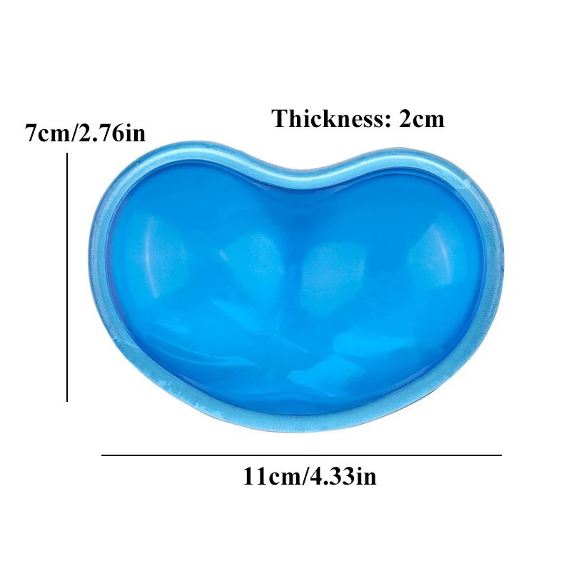 Kvaliteetne laineline südamekujuline mugav geel arvutihiir käe randmetugi tugipadi, moodne silikoonist südamekujuline randmepadi