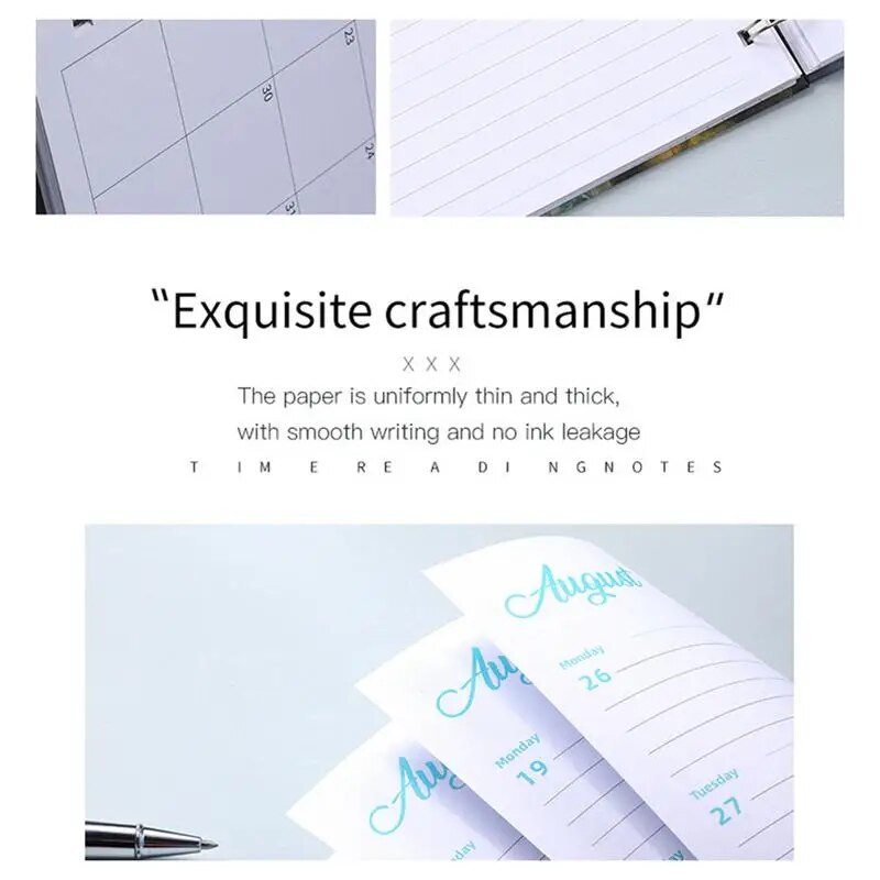 Grafika dienasgrāmata 2024. gada dienas kārtības plānotājs Piezīmju bloks A5 formāta plānošanas piederums ceļojumu darba birojiem Mācību piezīmes un mājasdarbi