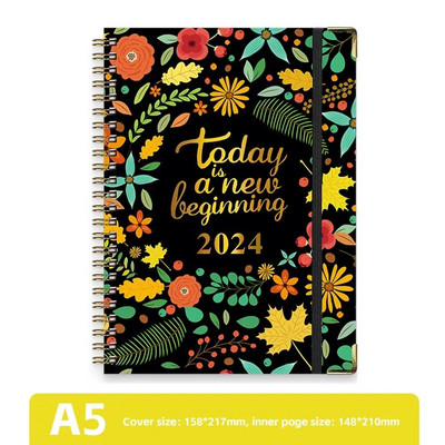 2024 A5 angol tervező Jegyzetfüzet Heti Tervező Napirend Cél Szokás Ütemezés Folyóirat Jegyzetfüzet Irodaszerek Irodai tanszerek