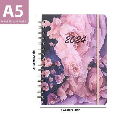 2024 A5 angol tervező Jegyzetfüzet Heti Tervező Napirend Cél Szokás Ütemezés Folyóirat Jegyzetfüzet Irodaszerek Irodai tanszerek