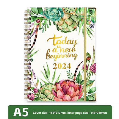 2024 A5 angol tervező Jegyzetfüzet Heti Tervező Napirend Cél Szokás Ütemezés Folyóirat Jegyzetfüzet Irodaszerek Irodai tanszerek