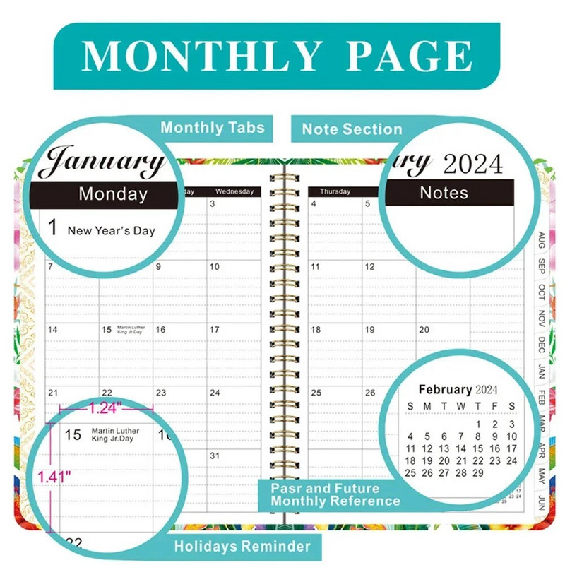 2024 A5 angol tervező Jegyzetfüzet Heti Tervező Napirend Cél Szokás Ütemezés Folyóirat Jegyzetfüzet Irodaszerek Irodai tanszerek