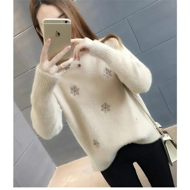 2023. gada jauns sieviešu džemperis ar apkakli, Merino vilnas sieviešu trikotāžas džemperis ar garām piedurknēm džemperis Trikotāžas apakškrekls