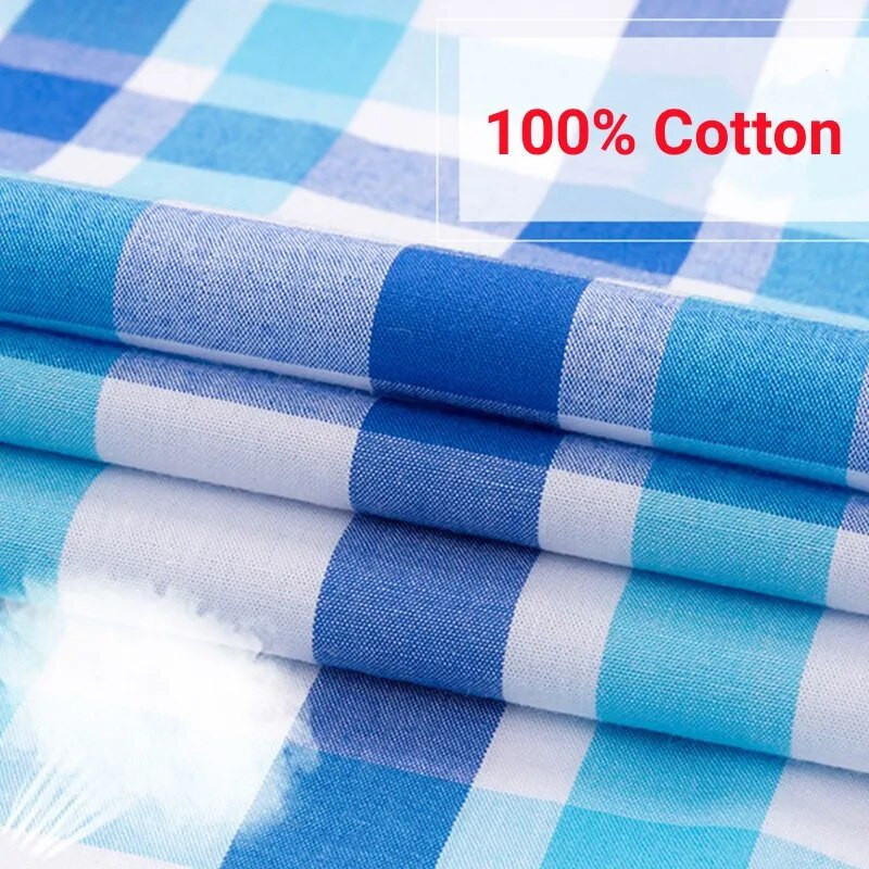 100% kokvilnas vīriešu Oksfordas kokvilnas krekls ar garām piedurknēm Ikdienas slaidas pogas Plaids krekls Vīriešu darba krekli Kleitas krekls Liela izmēra