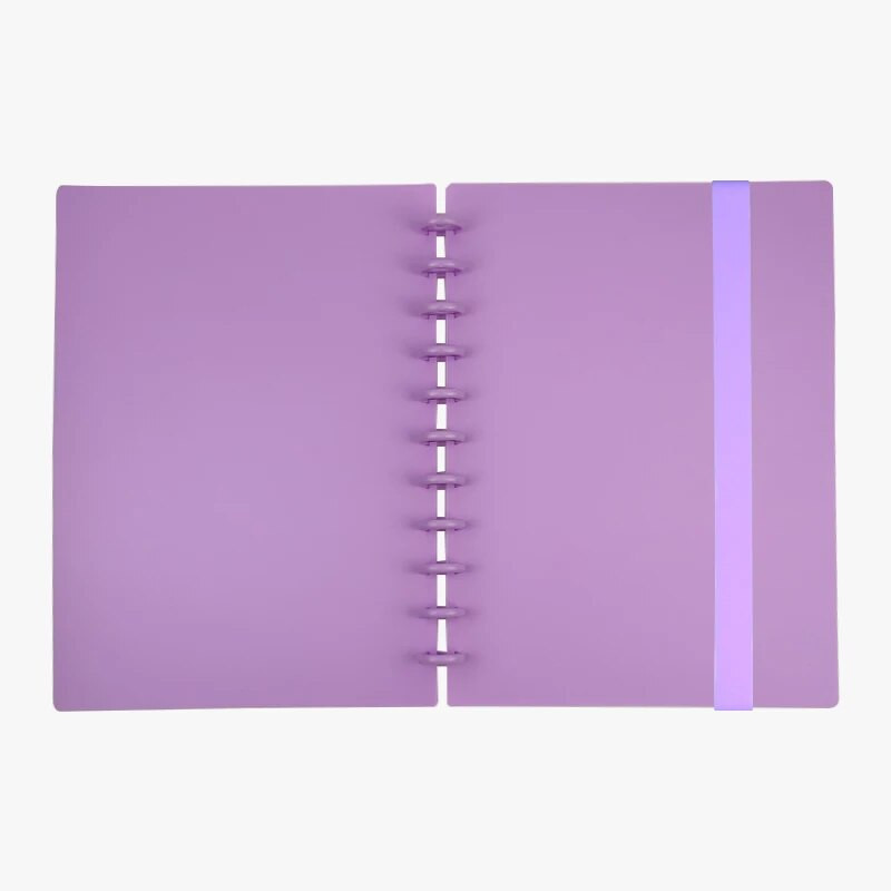 Sēņu caurumu iesiešana A4 krāsu dienasgrāmatas piezīmjdatora vāks ar vaļīgām lapām ar elastīgu siksnu 11 gab.