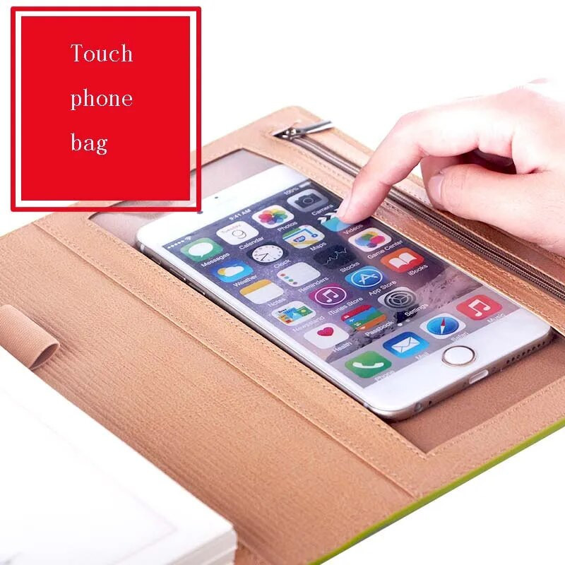 Σετ επαγγελματικού κουτιού δώρου A5 με λυτά φύλλα Creative Notebook Multi-function Coil Notepad Business Box Σετ Λογαριασμός χειρός Δερμάτινη θήκη Θήκη για σημειωματάριο