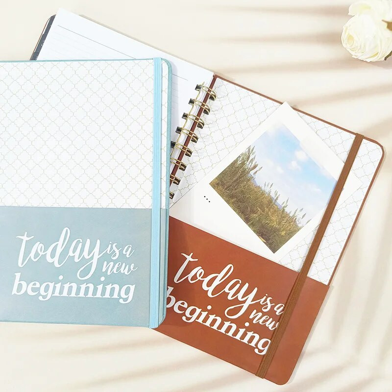 2024 Weekly Planner Full English Agenda Book A5 PU Planner Office Time Management Personal Appointment Journal