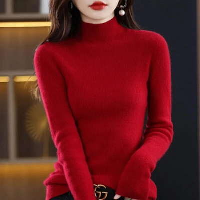 Kašmira džemperis Sieviešu Pulovers 2023 Rudens Ziemas Trikotāžas Džemperi Brīvs krekls Modes Pamata Mīkstie Džemperi Topi