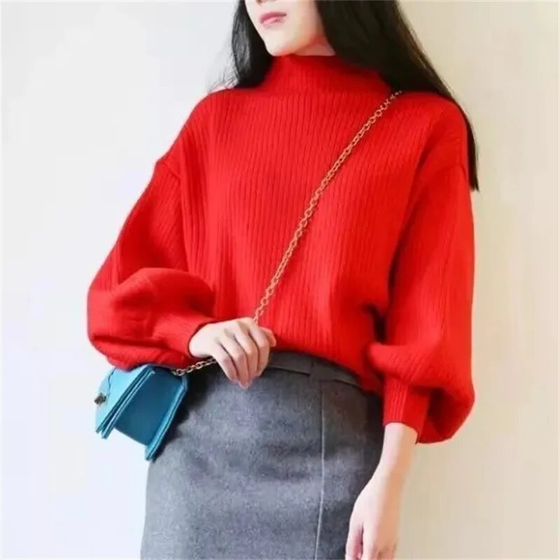 Ženski jesenski pulover s dolčevitom Pleteni mekani puloveri Džemperi od kašmira Osnovni mekani džemperi za žene 2023. Jesen Zima