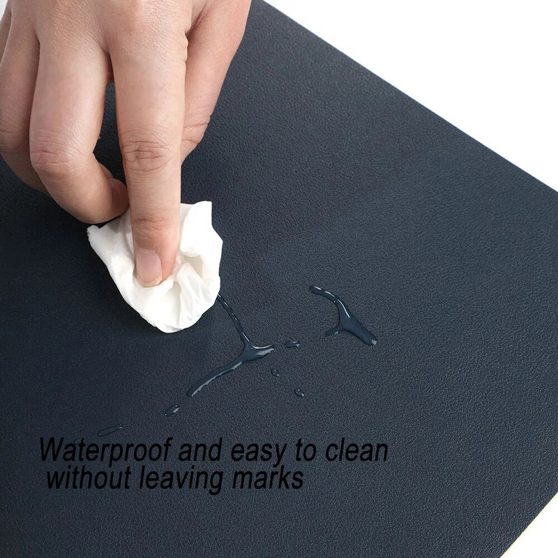 PU ādas datora peles paliktnis 21x25 cm divpusēja ūdensnecaurlaidīga virsma datora pelei maza izmēra galda paklājiņš Biroja piederumi