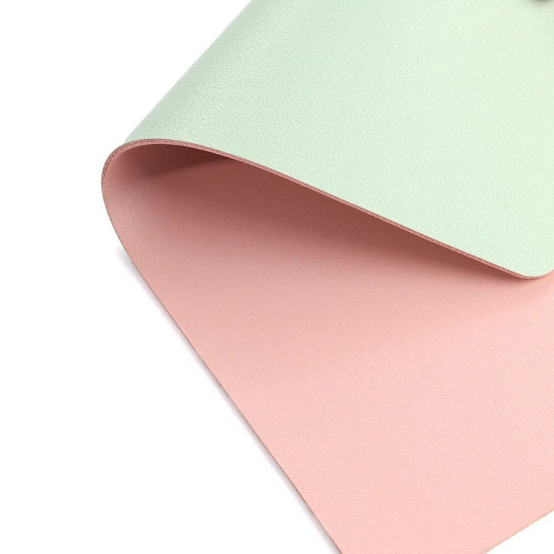 PU ādas datora peles paliktnis 21x25 cm divpusēja ūdensnecaurlaidīga virsma datora pelei maza izmēra galda paklājiņš Biroja piederumi