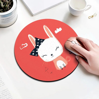 200 mm Kawaii apaļais peles paliktnis rakstāmgalda paliktnis klēpjdatora peles paklājiņš biroja datoram datora tastatūras neslīdošs gumijas rakstāmgalda paklājiņš коврик для мыши