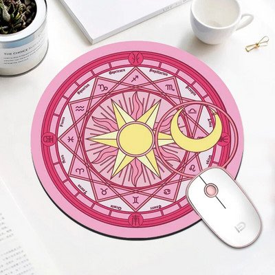 Kawaii apaļais peles paliktnis rakstāmgalda paliktnis klēpjdatora peles paklājiņš biroja mājas datoram datora tastatūra Cute peles paliktnis, neslīdošs gumijas galda paklājiņš