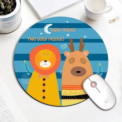 Kawaii apaļais peles paliktnis rakstāmgalda paliktnis klēpjdatora peles paklājiņš biroja mājas datoram datora tastatūra Cute peles paliktnis, neslīdošs gumijas galda paklājiņš