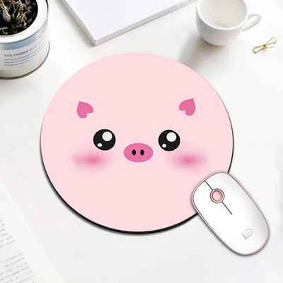 Kawaii apaļais peles paliktnis rakstāmgalda paliktnis klēpjdatora peles paklājiņš biroja mājas datoram datora tastatūra Cute peles paliktnis, neslīdošs gumijas galda paklājiņš