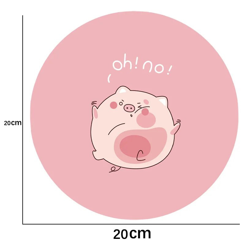 Kawaii apaļais peles paliktnis rakstāmgalda paliktnis klēpjdatora peles paklājiņš biroja mājas datoram datora tastatūra Cute peles paliktnis, neslīdošs gumijas galda paklājiņš