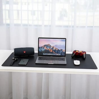 Голям размер Протектор за офис бюро PU кожена водоустойчива подложка за мишка Настолна клавиатура Подложка за бюро Геймърска подложка за мишка PC аксесоари