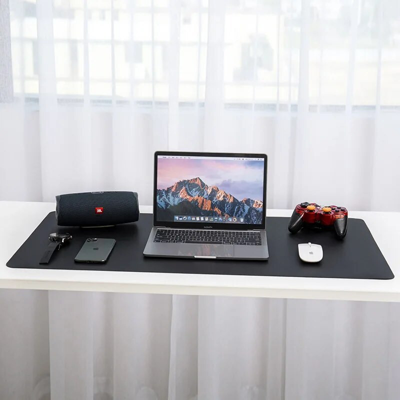 Liela izmēra biroja galda aizsargpaklājs PU ādas ūdensnecaurlaidīgs peles paliktnis Galda tastatūra rakstāmgalda paliktnis spēļu peles paliktnis PC piederumi