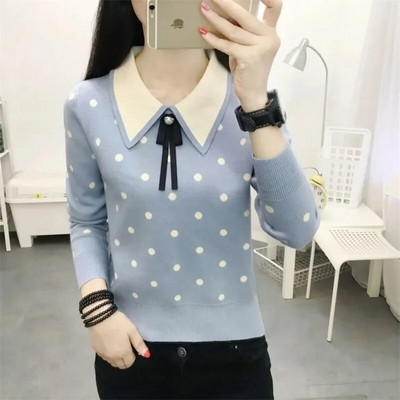 2023. gada jauni sieviešu rudens džemperi sieviešu rudens džemperi, mīksts adīšanas džemperis ar garām piedurknēm ikdienas trikotāžas džemperi apakškrekls