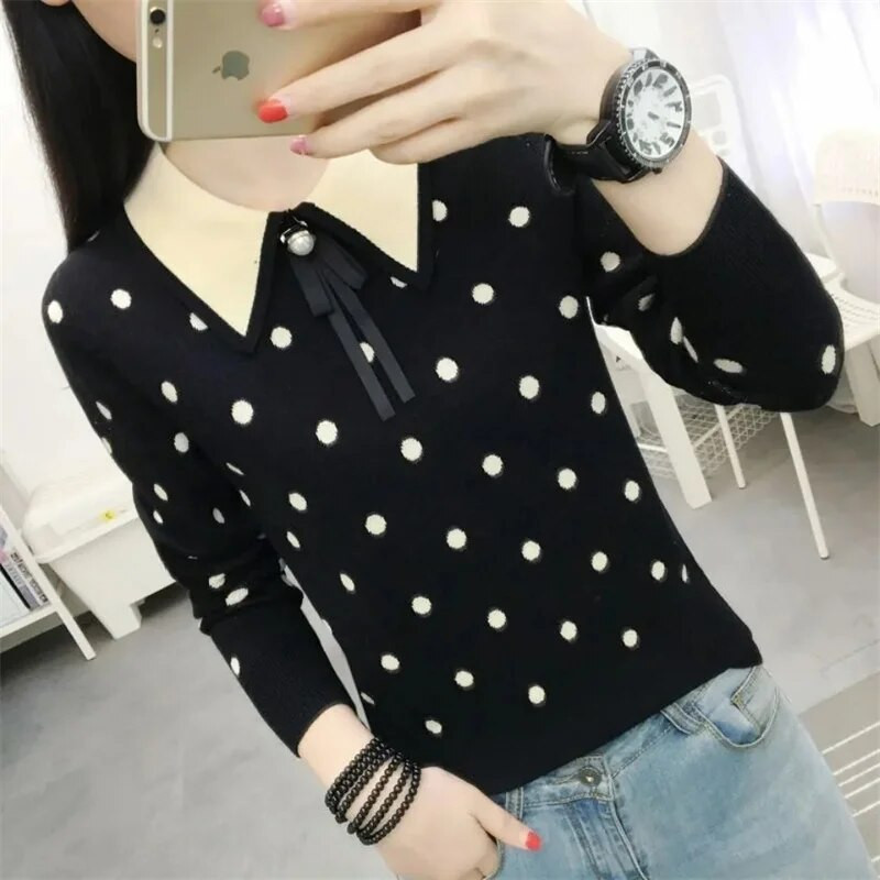 2023. gada jauni sieviešu rudens džemperi sieviešu rudens džemperi, mīksts adīšanas džemperis ar garām piedurknēm ikdienas trikotāžas džemperi apakškrekls