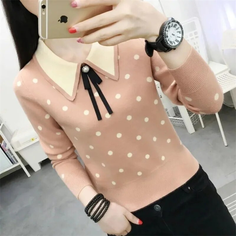 2023. gada jauni sieviešu rudens džemperi sieviešu rudens džemperi, mīksts adīšanas džemperis ar garām piedurknēm ikdienas trikotāžas džemperi apakškrekls