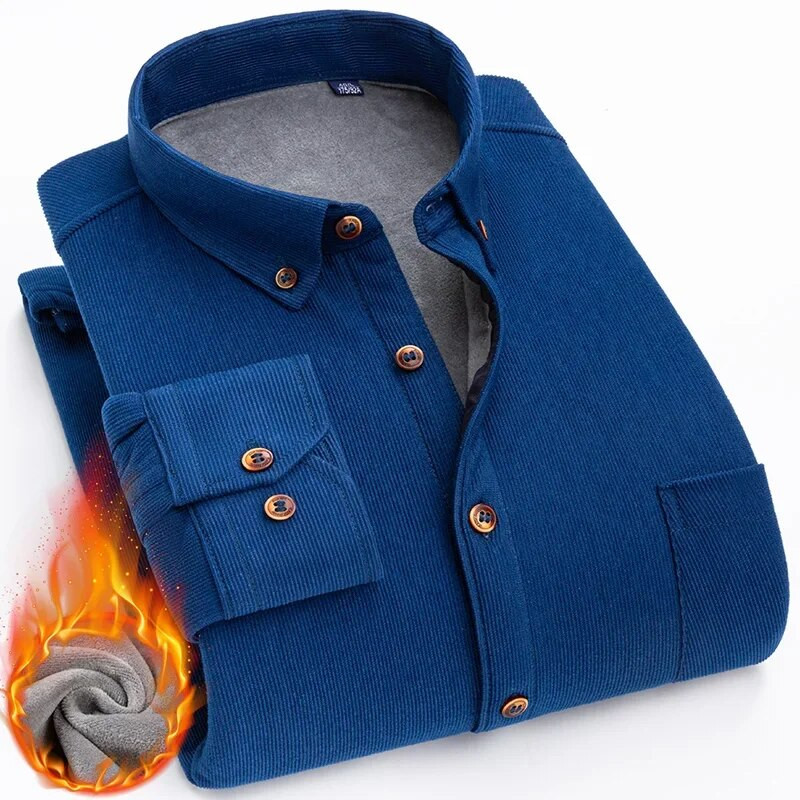 2024. muška topla karirana flis velika veličina, klasičan stil, debela baršunasta ležerna košulja standardnog kroja, odjeća marke Plus L-6XL