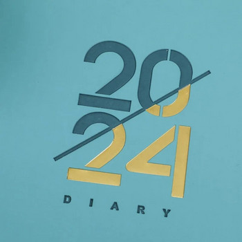 Дневен ред за 2024 г. на вътрешна страница на испански, мека кожена тетрадка A5, бележник за дневен план и дневен ред, канцеларски материали за 365 дни календар