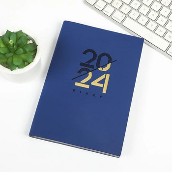 Ατζέντα 2024 στα Ισπανικά Εσωτερική σελίδα Σημειωματάριο από μαλακό δέρμα A5, Σημειωματάριο Ημερήσιου Προγράμματος και Ατζέντα, Ημερολόγιο 365 ημερών Γραφείο γραφείου