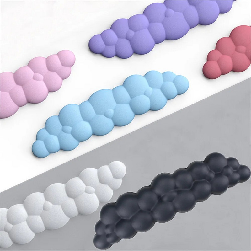 Pehme klaviatuuri randmetugi armas pilvekujuline libisemisvastane kummist lauamatt Ergonoomiline hiirematt Kontorihiire vaiba randmetugi