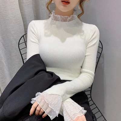 2023 Νέο γυναικείο πουλόβερ με ζιβάγκο κασμίρ Γυναικείο πουλόβερ χειμωνιάτικο πλεκτό Γυναικείο μακρυμάνικο πουλόβερ με χοντρό φαρδύ πουλόβερ