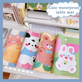 Kawaii Cute Cartoon Rabbit Bear Επιτραπέζιο πατάκι Επιτραπέζιο Mouse Pad Πληκτρολόγιο υπολογιστή Γραφείο γραφής Μεγάλο χαλάκι Φοιτητική γραφική ύλη