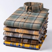 Νέα καρό φανέλα casual πουκάμισα για άνδρες Φθινοπωρινό χειμερινό μακρυμάνικο κανονική εφαρμογή Κλασικό καρό επαγγελματικό πουκάμισο ανδρικά ρούχα