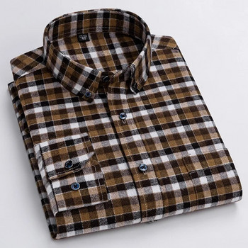 Νέα καρό φανέλα casual πουκάμισα για άνδρες Φθινοπωρινό χειμερινό μακρυμάνικο κανονική εφαρμογή Κλασικό καρό επαγγελματικό πουκάμισο ανδρικά ρούχα