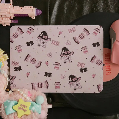 Kawaii Cat Mouse Pad Girl Cute Literary Cartoon Σετ Gamer Office Πατάκια γραφείου υπολογιστή Παχύ αντιολισθητικό αδιάβροχο χαλάκι πληκτρολογίου