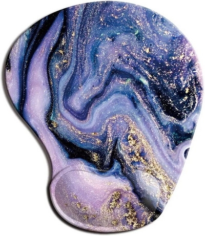 Marmora ergonomisks tastatūras paliktnis Atmiņas putu peles paliktnis Plaukstas balsts Neslīdošs, gumijas pamatnes spēļu peles paliktnis