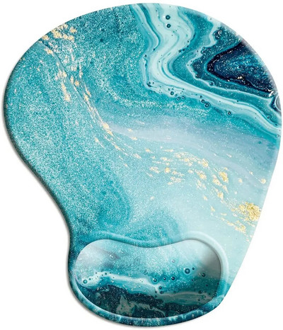 Marmora ergonomisks tastatūras paliktnis Atmiņas putu peles paliktnis Plaukstas balsts Neslīdošs, gumijas pamatnes spēļu peles paliktnis