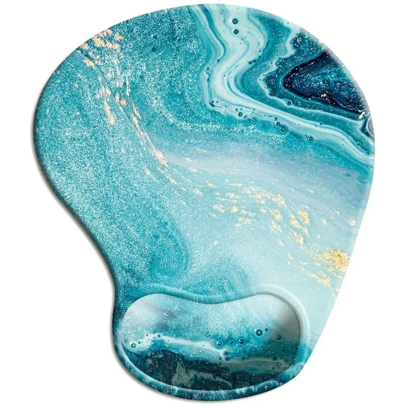 Marmora ergonomisks tastatūras paliktnis Atmiņas putu peles paliktnis Plaukstas balsts Neslīdošs, gumijas pamatnes spēļu peles paliktnis