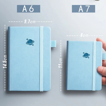 A7 Mini Notebook Преносим джобен бележник Memo Diary Planner Agenda Organizer Sketchbook Офис Училищни канцеларски материали 100 листа/200